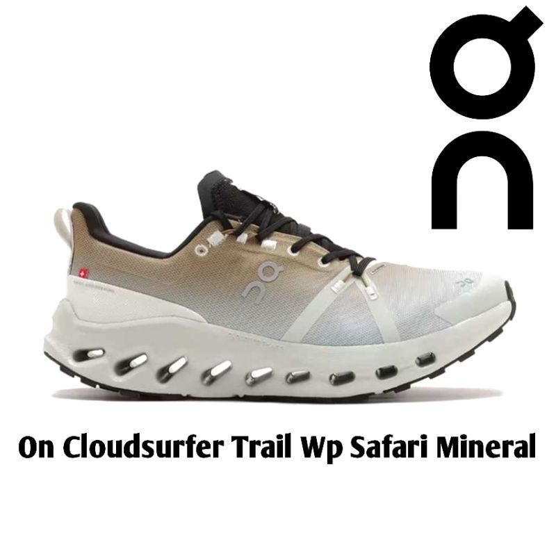 On Cloudsurfer Trail WP Safari Mineral