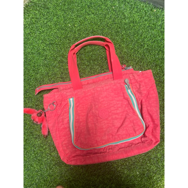 PRELOVED tas clutch tote bag KIPLING ORIGINAL warna pink fuschia