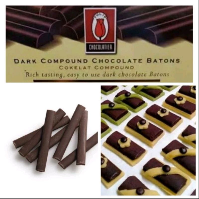 

Tulip Baton Dark Comp chocolate Repack 250gram / Coklat Stik