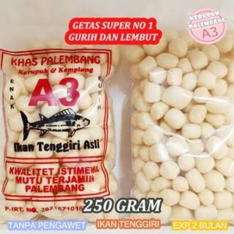 

Getas Palembang A3 Kualitas Nomor 1 Dari Ikan Tenggiri Asli 250 gram