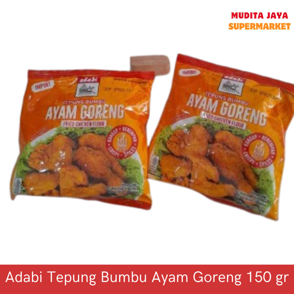 

Adabi Tepung Bumbu Pedas untuk ayam goreng fried chicken 150gr