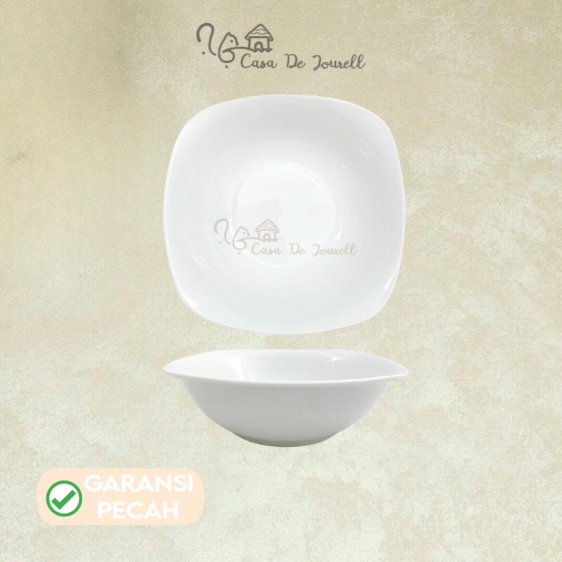 [X4-49] Mangkok Sayur Segi 6” P (ADA BINTIK)/Keramik/Mangkok Sayur/Mangkok putih polos