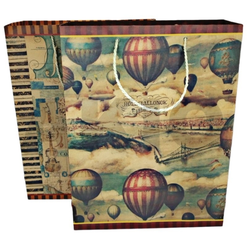 

Paper Bag Tas Kertas VINTAGE 32X25 Tas Kado Goodie Bag Ultah Ulang Tahun Lebaran Hadiah Wisuda Acara IF-PPVT