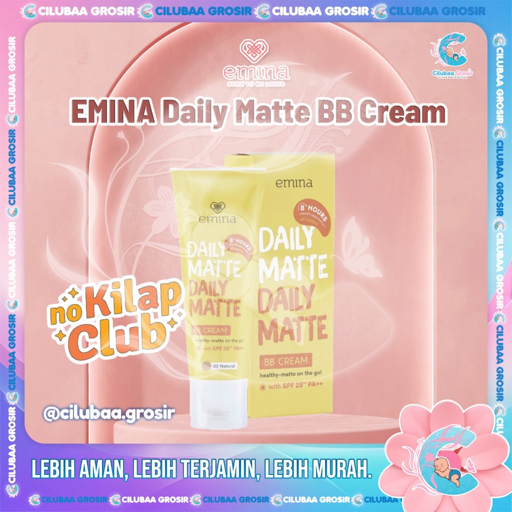 EMINA Daily Matte BB Cream || BB Cream Tahan 8 Jam || Foundation Remaja Emina Daily Matte