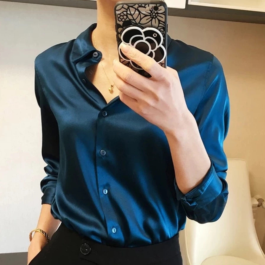 3f.fashion // Blouse Keren/Kemeja wanita/Atasan Wanita/Kemeja Satin/Blouse Satin/kemeja satin silk p