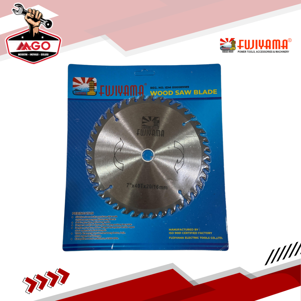 Fujiyama Mata Potong Kayu 7 Inch / Mata Circular Saw / Mata Gergaji Kayu / Circular Saw Blade
