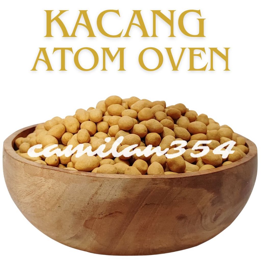 

[TERLARIS] Kacang Atom Oven Manis Renyah - 1KG / Kacang Balut Tepung Panggang 1000GRAM / Snack Murah Kiloan