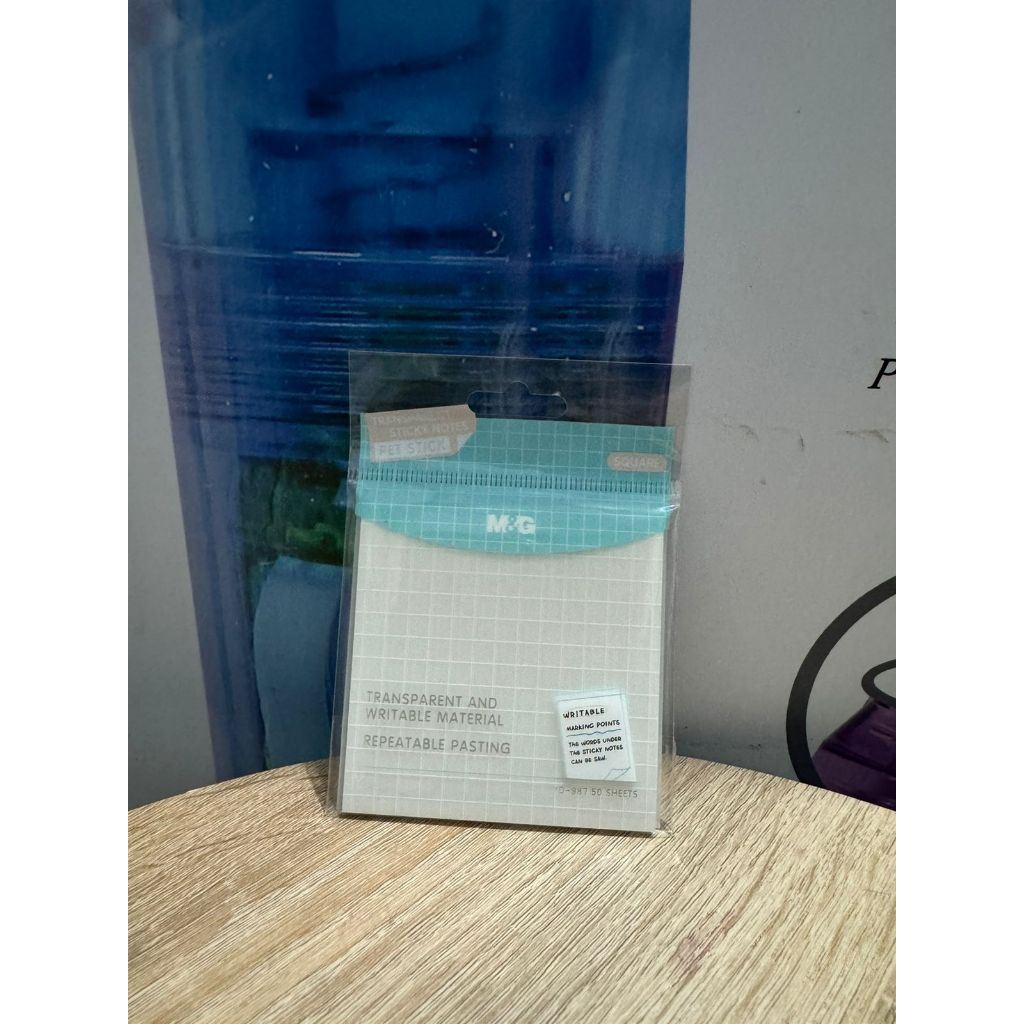 

Sticky Notes Transparant M&G AS33O125 50 Ssheet Ukuran 3x3 Inch YD-987 Kertas Memo Transparan