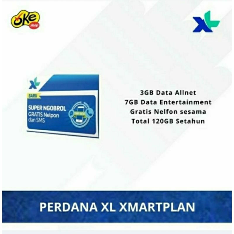 Perdana XL Xmartplan 120Gb/Tahun (Wajib Registrasi)