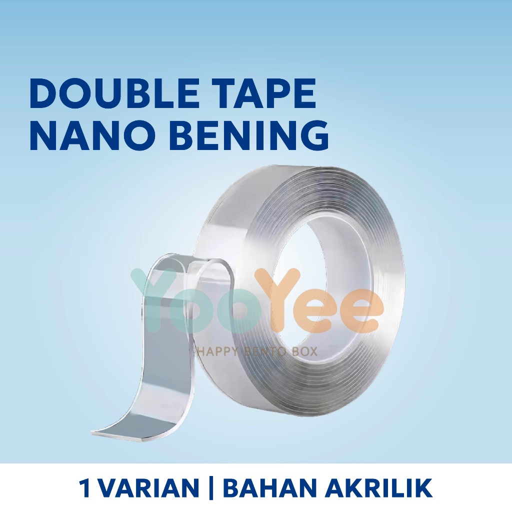 

Yooyee Double Tape Nano / Selotip Isolasi Dua Sisi Bening (1m*2cm*1mm)