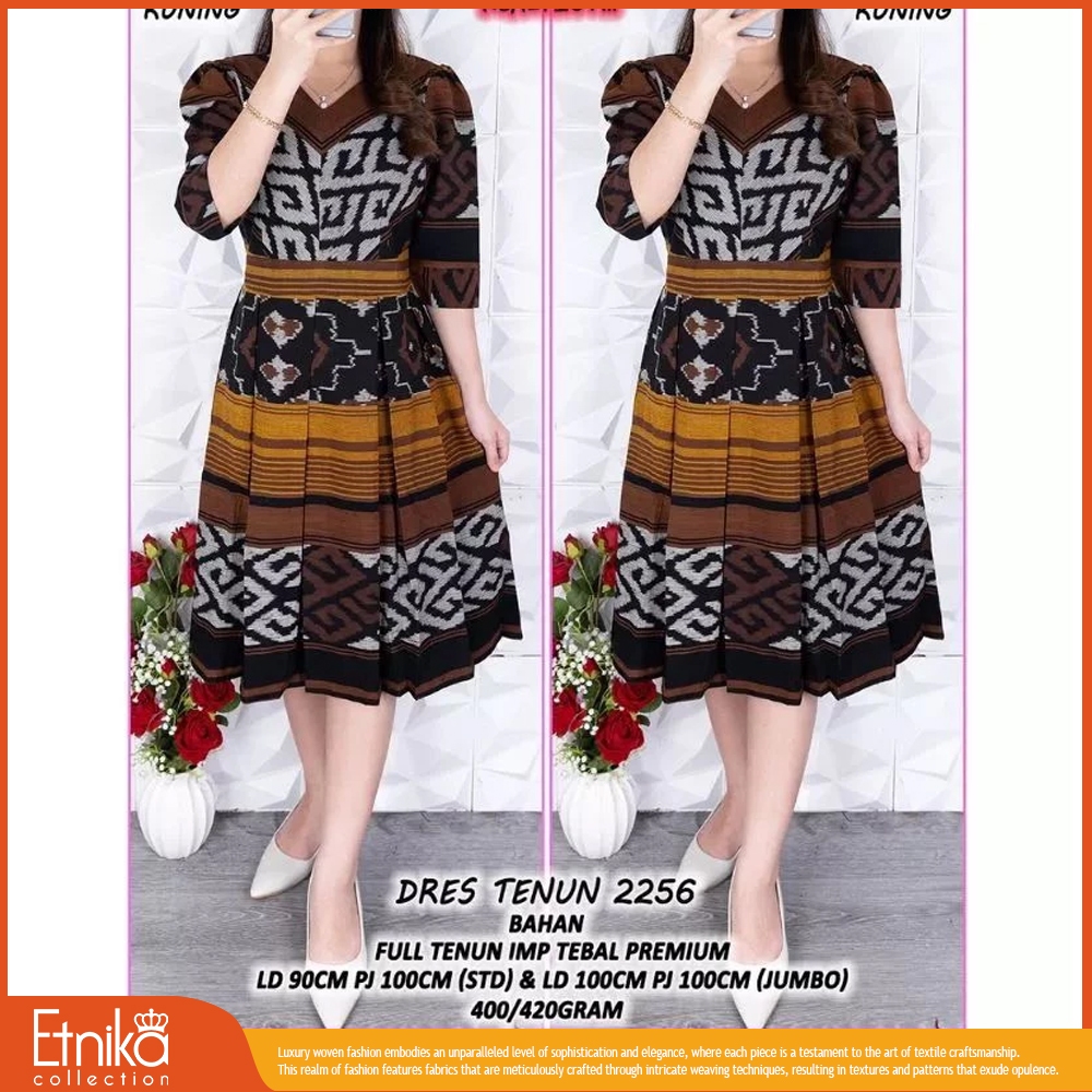 VA10 - NEW MOTIF DRES TENUN WANITA | WIRU LIPAT  KEKINIAN | DRES PESTA | DRES GEREJA