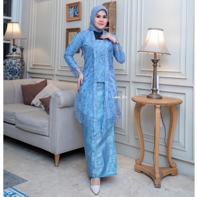 Kebaya tunik brokat premium / Atasan tunik brokat