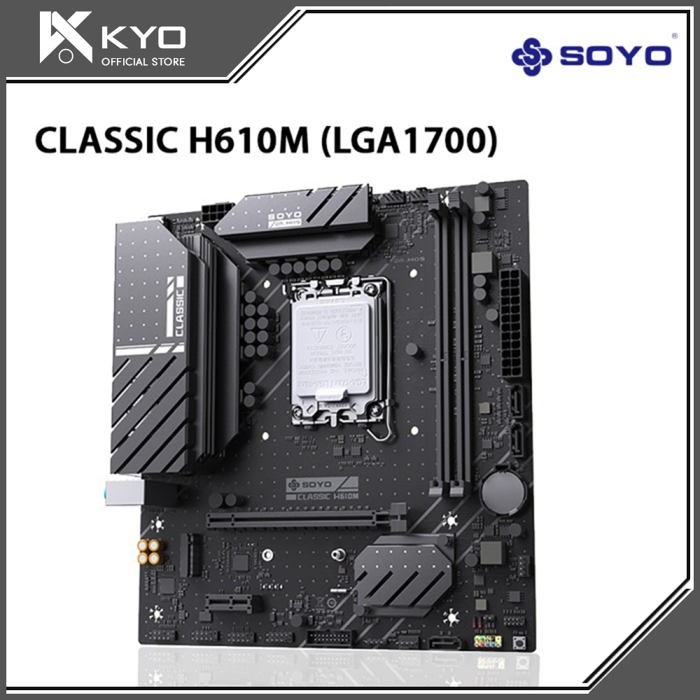KYO SOYO H610M Motherboard Socket LGA1700 DDR4 Mobo H610 Intel 1700