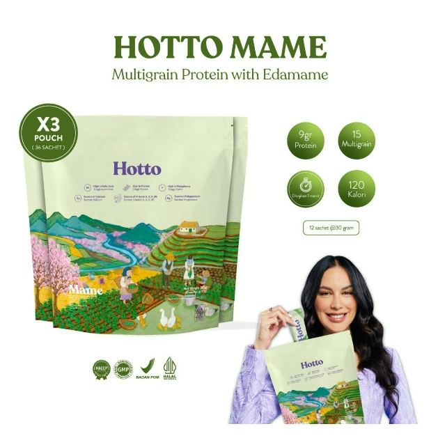 

3 Pouch HOTTO MAME Multigrain (Isi 36 Sachet)