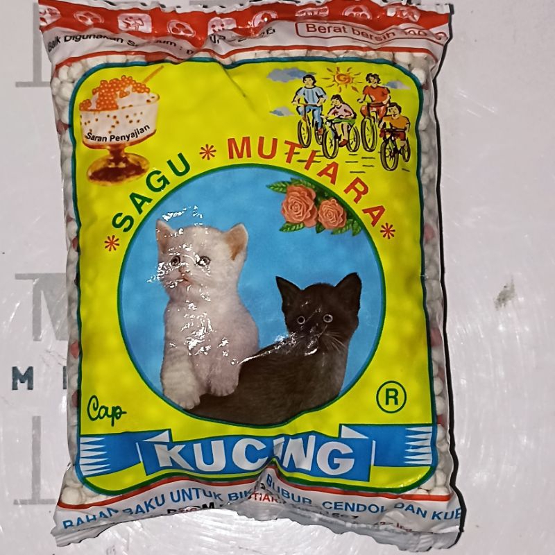 

Sagu Mutiara Cap Kucing 1 Pack 100gr KECIL