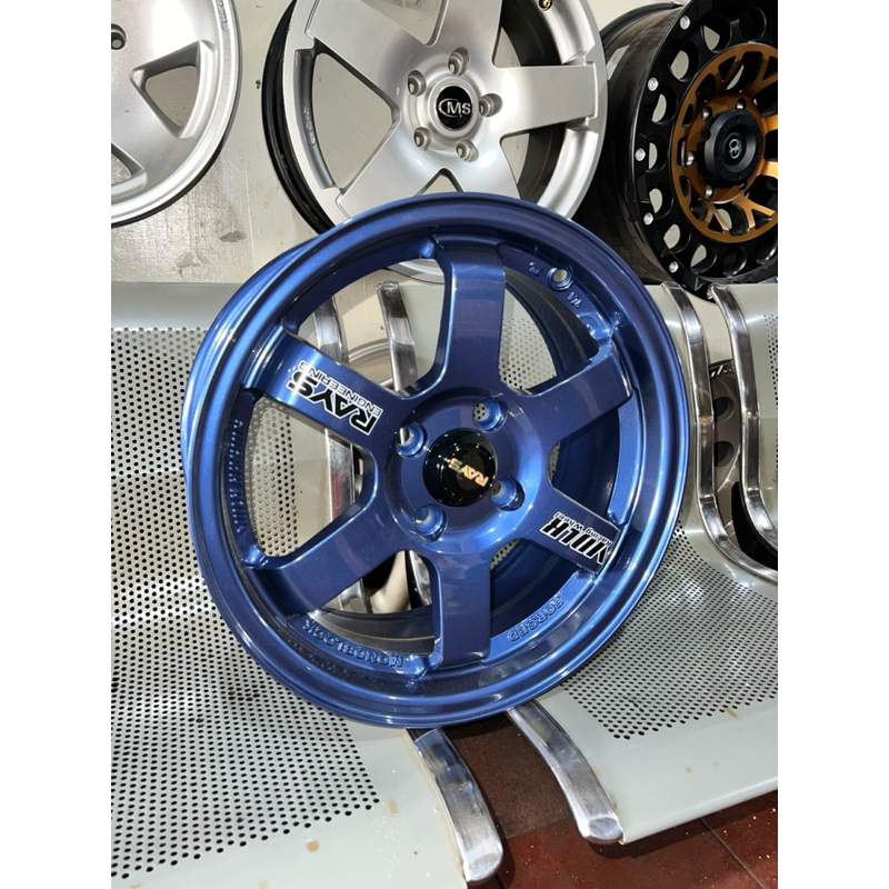 velg mobil te37 Ring 15 x 6.5" et38 Pcd 4 x 100 biru