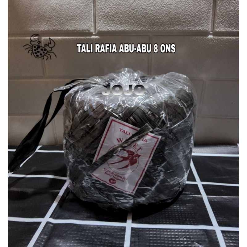 

TALI RAFIA ABU-ABU MERK WALET - 8 ONS