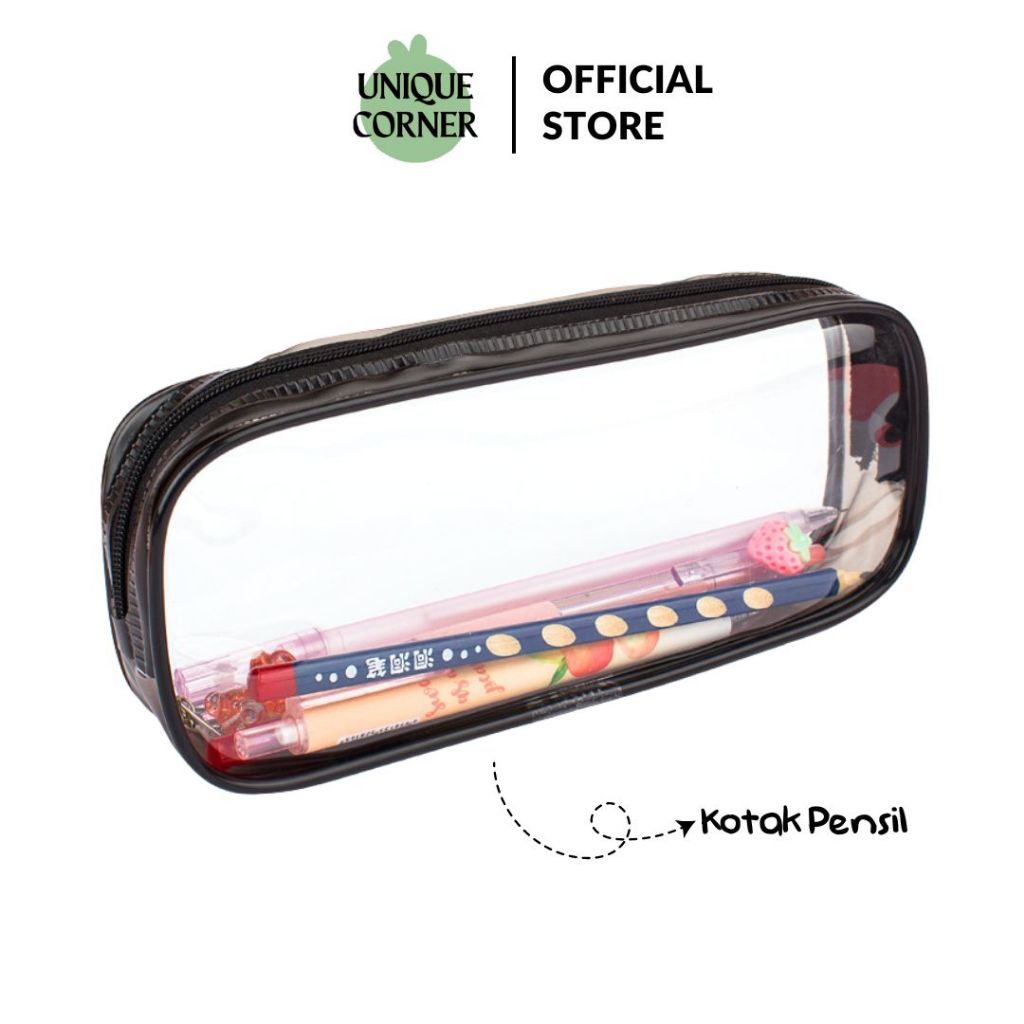 

UQ - Kotak Pensil Sleting Transparan Minimalis Pouch Makeup / Pencil Case Sekolah Kantor STY7040