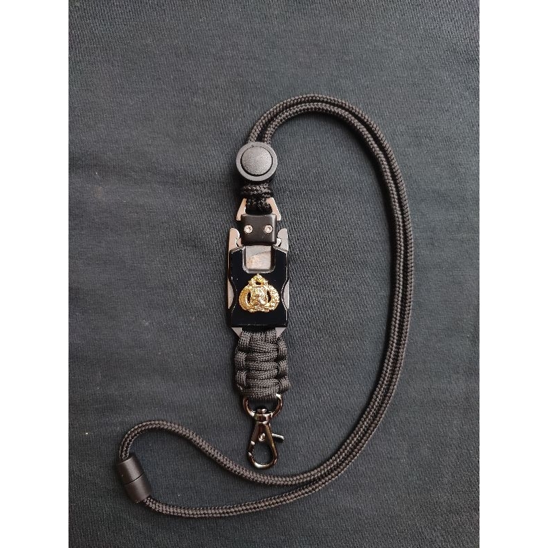

Lanyard Tactical Logo TRIBRATA Timbul | Gantungan ID Card POLRI