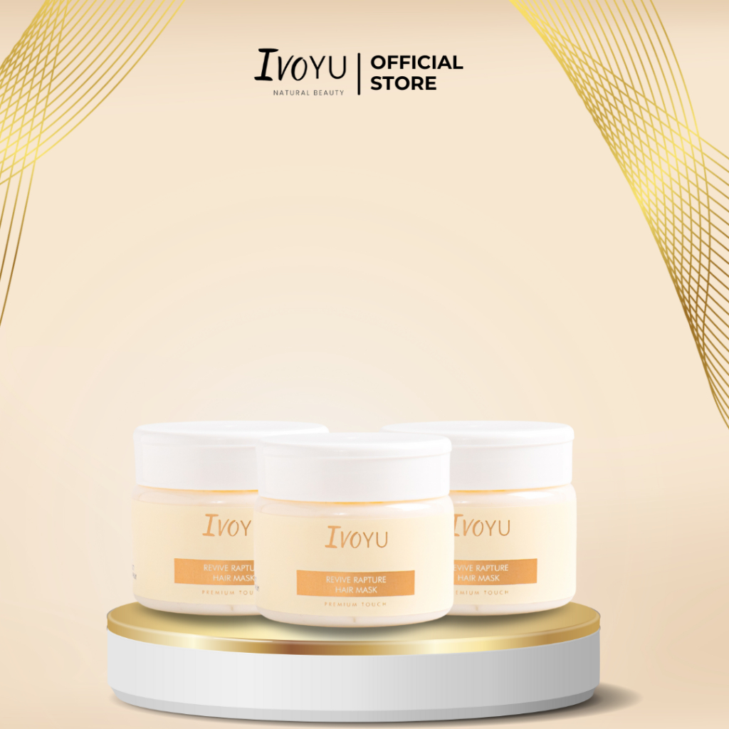 Ivoyu Hair Mask 150ML Isi 3Pcs | Masker Rambut Keratin Collagen Revive Rapture Vitamin Rontok Kering