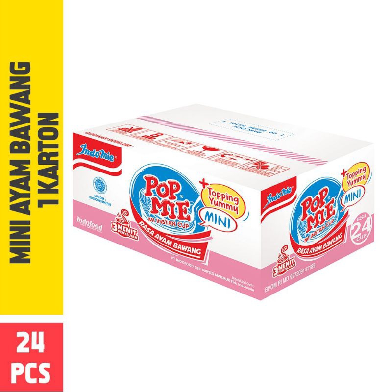 

Pop mie cup MINI rasa ayam bawang isi 24 pcs