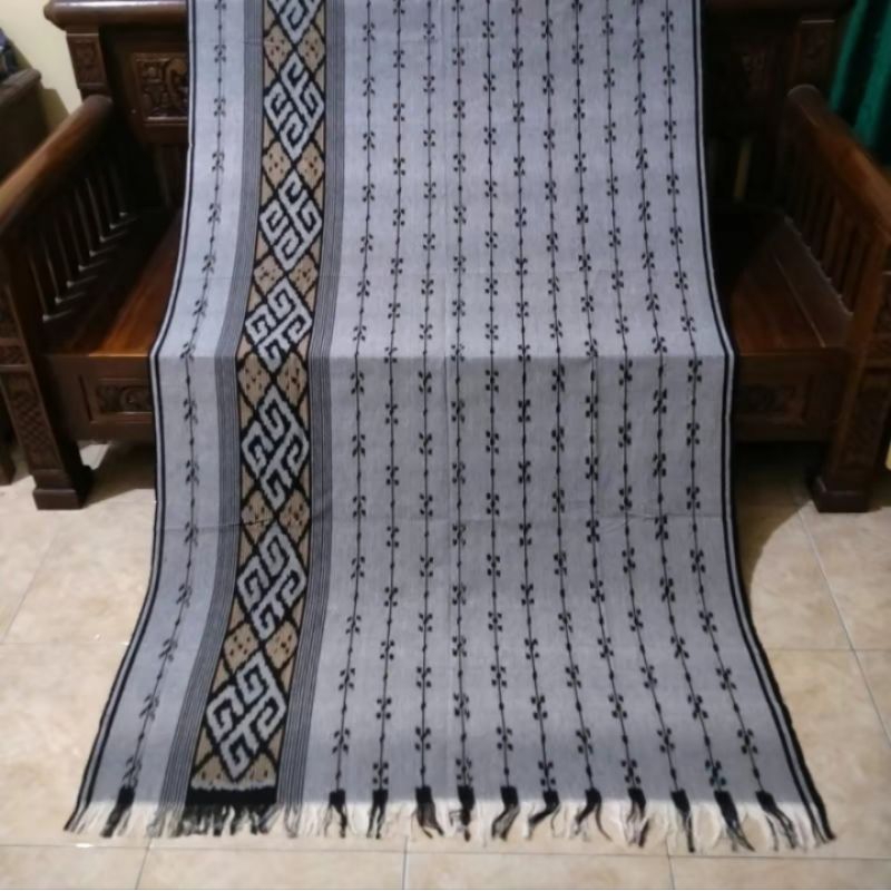 Kain Tenun Troso Blanket Etnik Jepara Warna Kuning