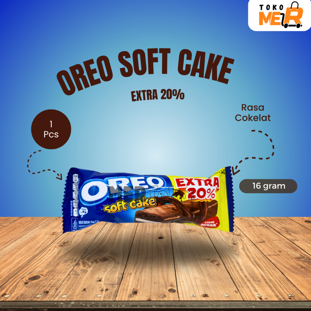 

Oreo Soft Cake Bolu Coklat 16 gr