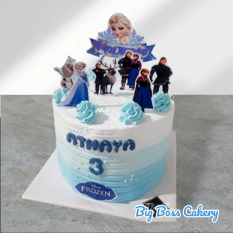 

FROZEN BIRTHDAY CAKE WITH TOPPER TUSUK