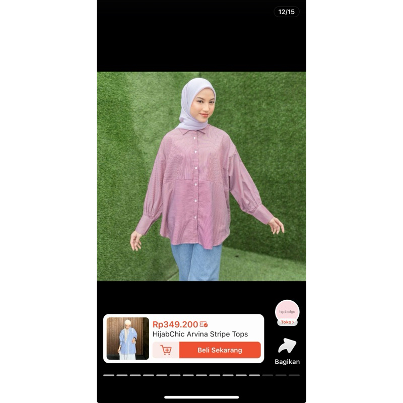 PL HIJABCHIC ARVINA STRIPE TOPS