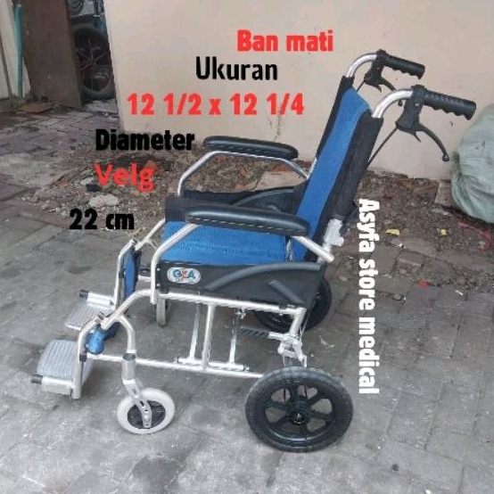 ban mati ukuran 12 kursi roda trevel merk GEA harga paling murah