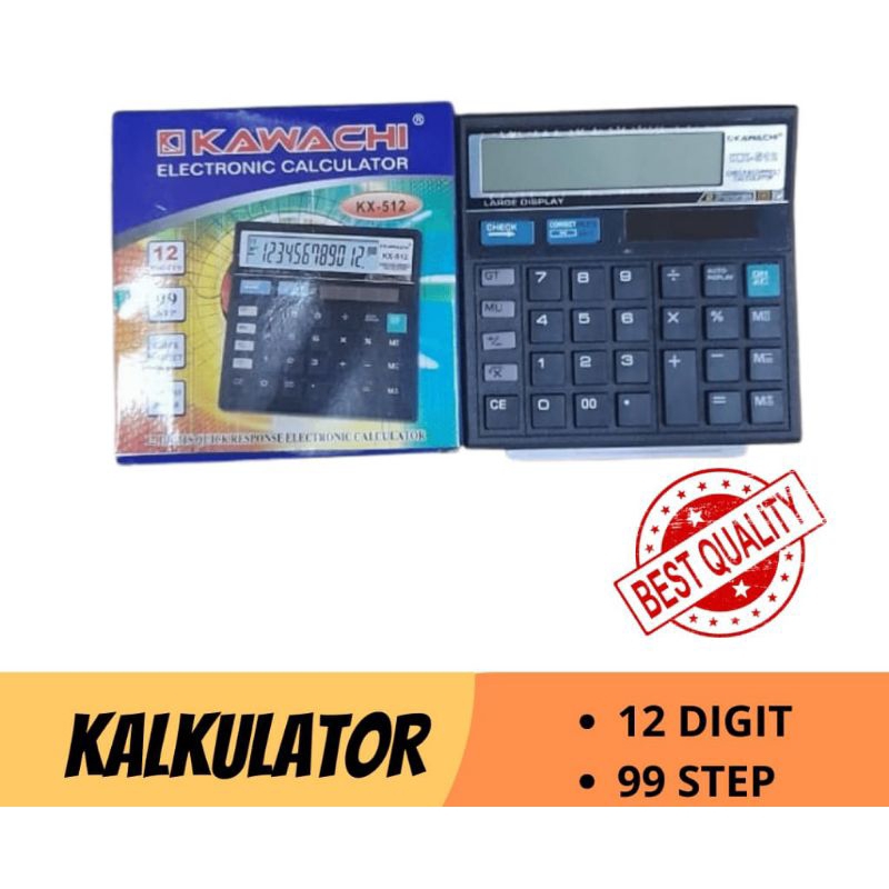 

Kalkulator Kawachi KX-512 12 Digit Electronic Calculator Check Correct