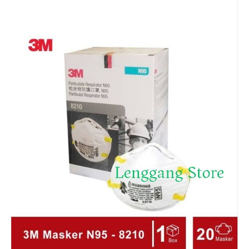 Masker 3M N95 8210 - 1 Box isi 20pcs - Expired 2029