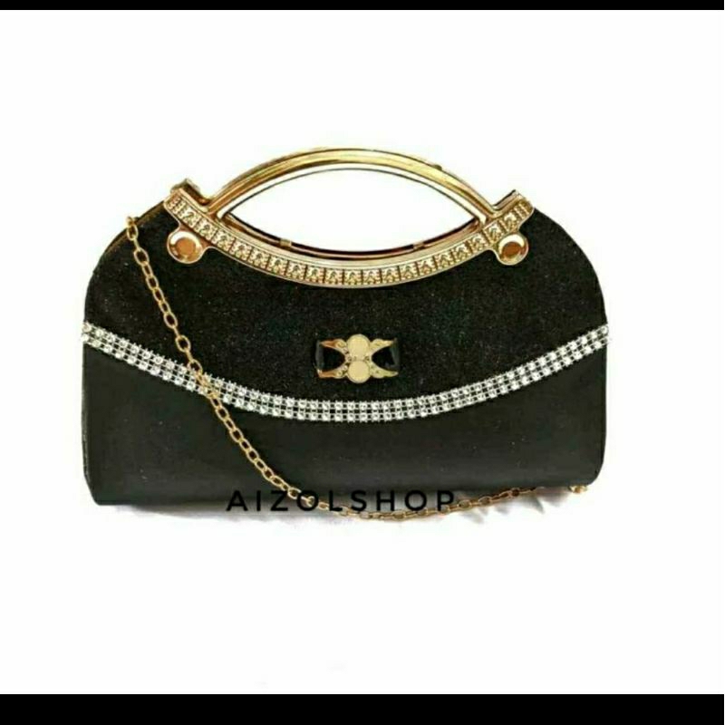 TAS PESTA/KONDANGAN/NIKAHAN MEWAH -HITAM