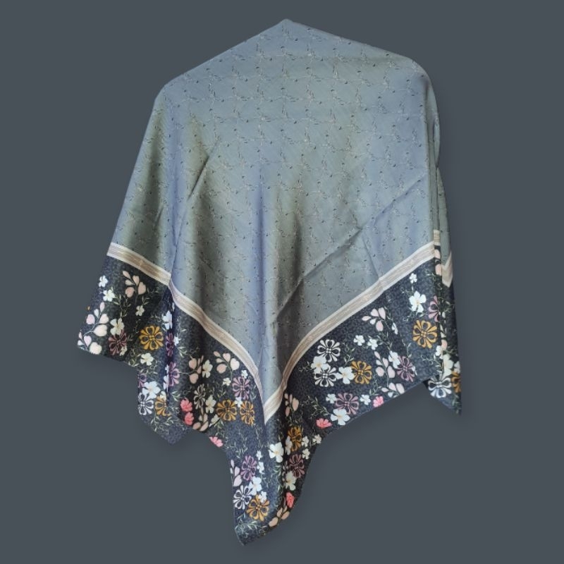 Hijab square voal motif COQUETTE BIRU