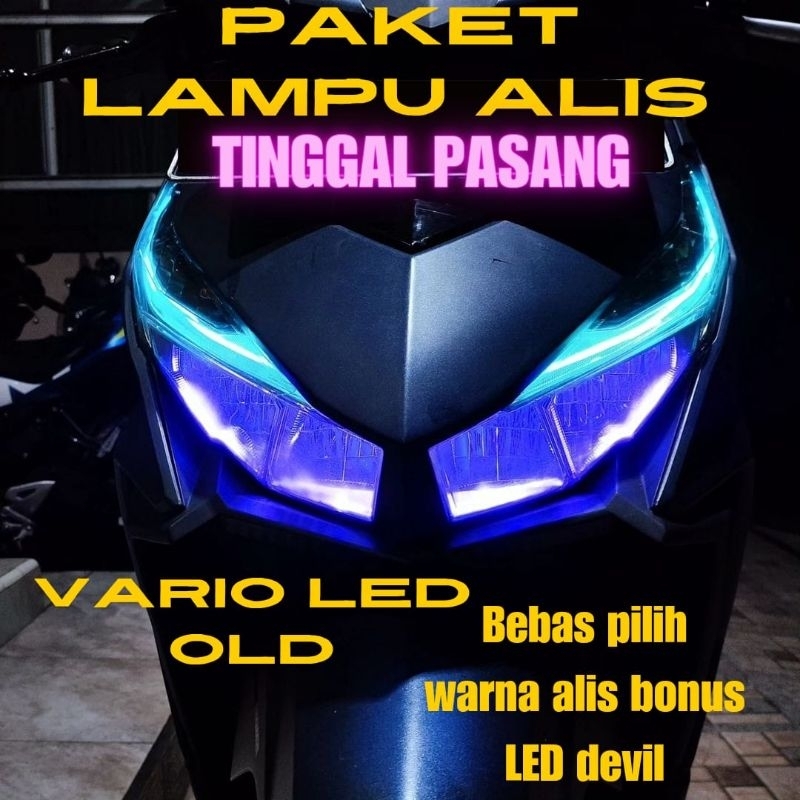 lampu alis Vario LED OLD 1015-1016 tinggal pasang BONUS devil