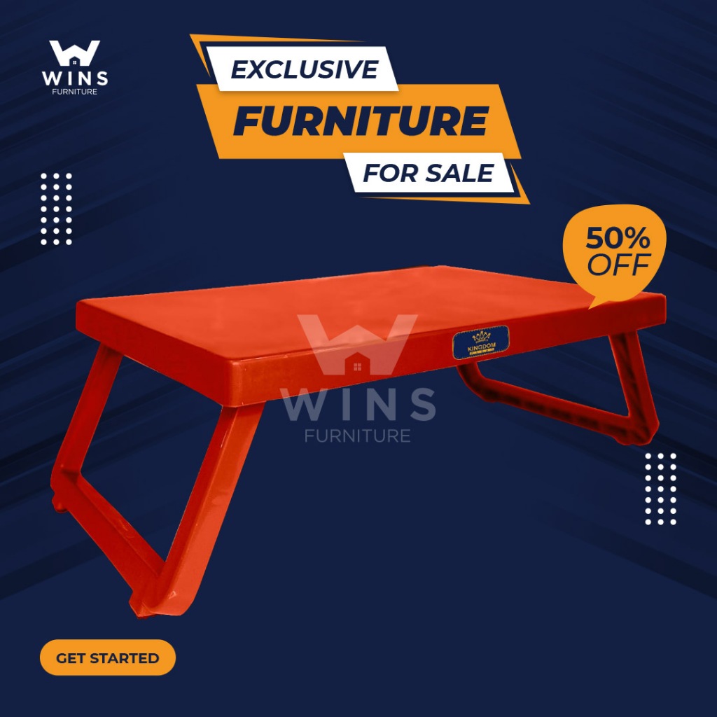 Wins Meja Lipat Anak Plastik / Meja Belajar / Meja Laptop / Meja Serbaguna / Meja Portable