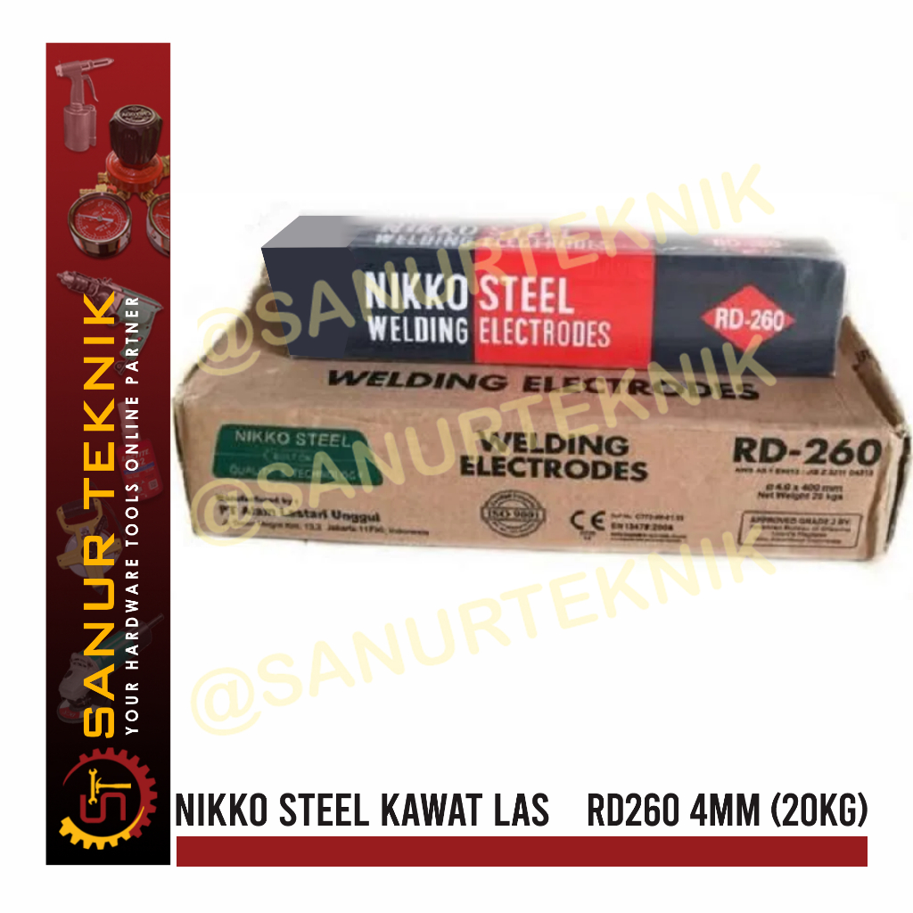 NIKKO STEEL Welding Electrode Kawat Las RD 260 RD260 4mm 4 mm 20KG