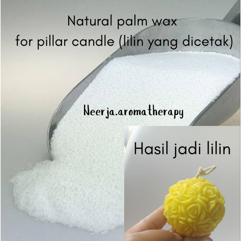 PALM WAX untuk lilin cetak|| bahan lilin natural PILLAR CANDLE