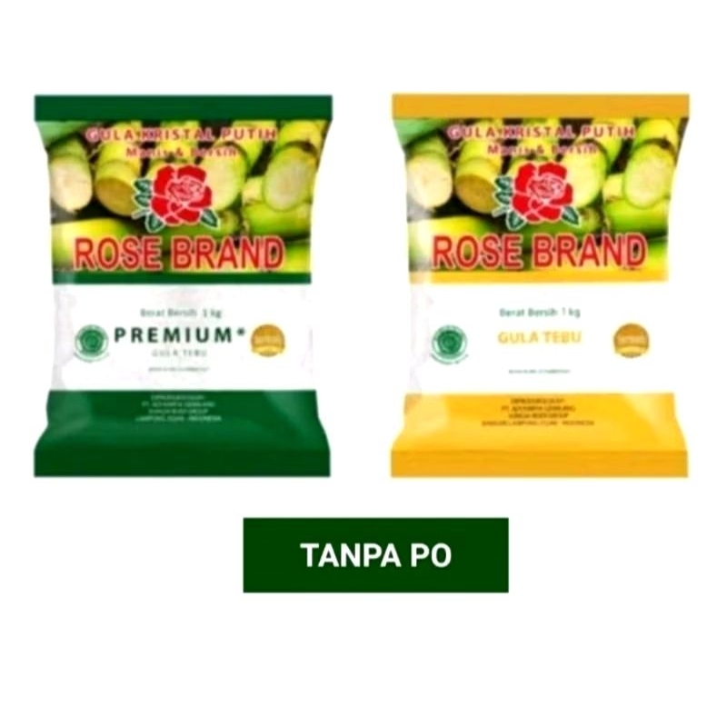

GULA KEMASAN PREMIUM ROSE BRAND 1 KG HIJAU & KUNING