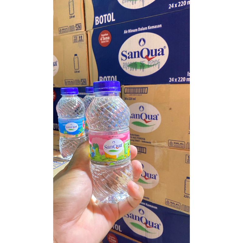 

(GRATIS ONGKIR) SANQUA MINI air mineral botol 220ml x 24