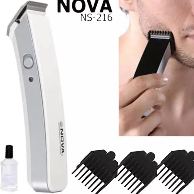 Harga Promo  Alat Cukur Rambut Nova Ns216 Mesin Cukur Kumis dan Jenggot cas