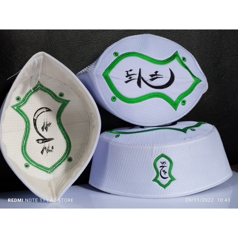 Kupiah/Peci Terompah Putih Anak-Dewasa