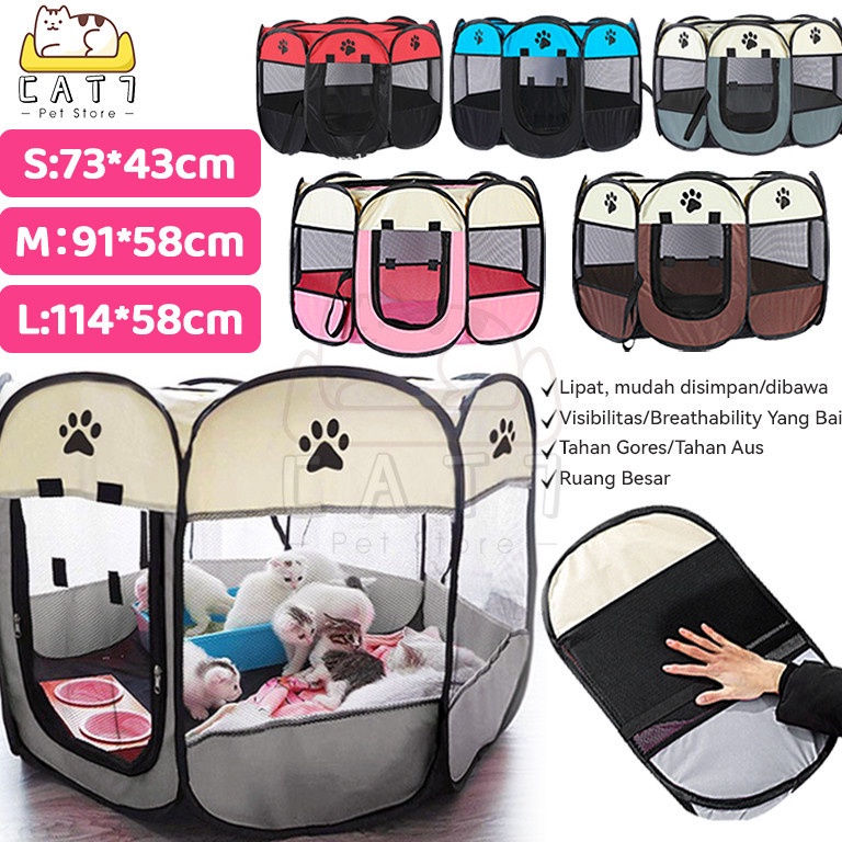 Murah Baru Kandang Kucing Besar Tenda Kucing Kandang Lipat Portable Rumah Kucing Kecil Tenda Pagar K