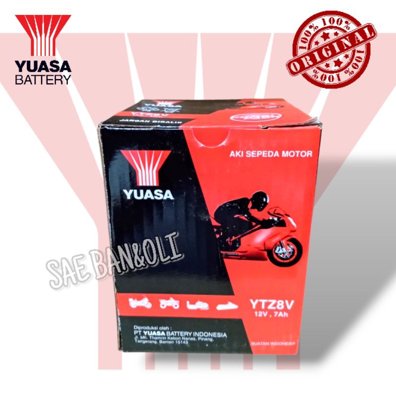 AKI YAMAHA NMAX 250, R25 AKI YUASA YTZ8V MF Aki Original Yuasa