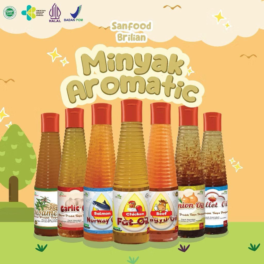 

SANFOOD BRILIAN Oil Aromatic 140ml Minyak Bumbu Minyak Dapur Masakan oil Cooking Minyak/ Minyak Bayi