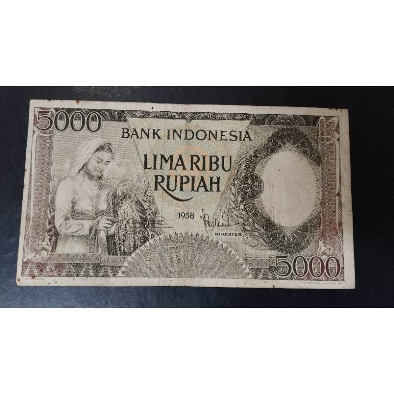 UANG KUNO 5000 RUPIAH PEKERJA TAHUN 1958