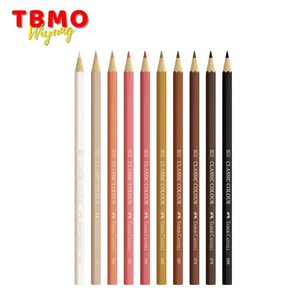 

Faber Castell Classic World Colours 10 Skin Tone Pencils / Pensil Warna