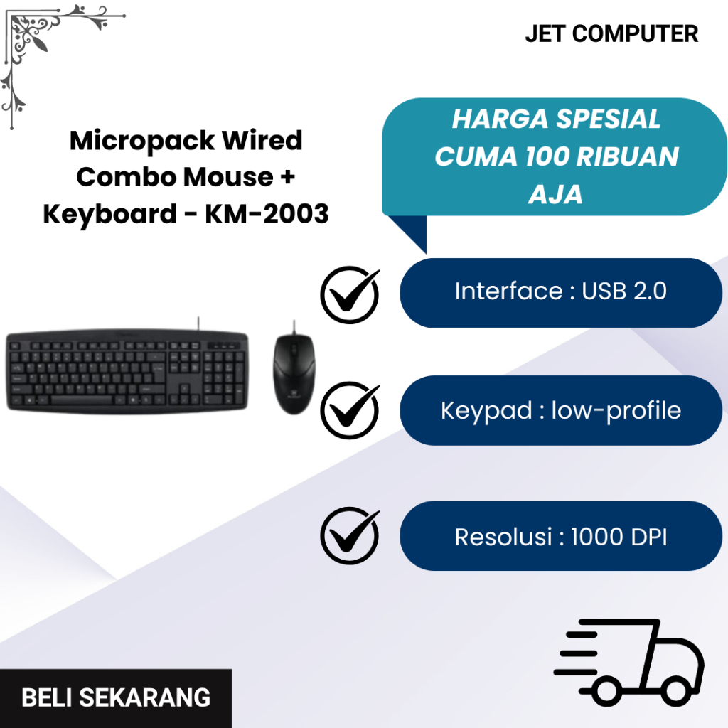 KEYBOARD MOUSE COMBO MICROPACK KM-2003