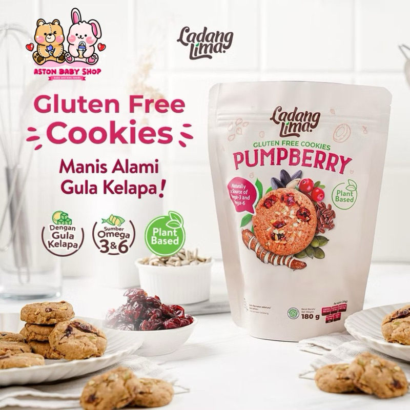 

Ladang Lima Pumpberry 180 gr / Biskuit Bebas Gluten / Snack sehat