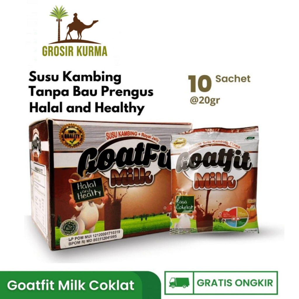 

Goatfit Milk Susu Kambing Etawa goat Fit Rasa Coklat isi 10 Sachet